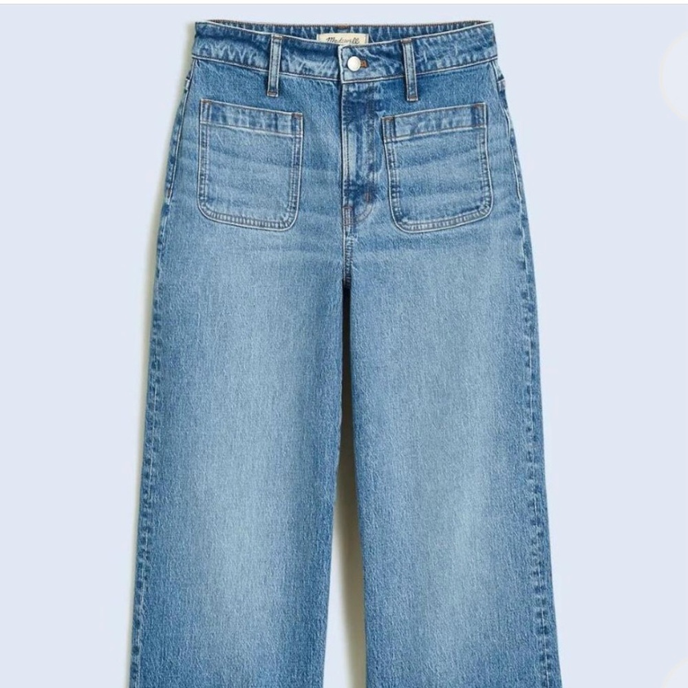 Madewell Curvy Emmett Wide Leg Jean in Lakecourt Wash